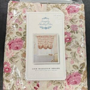Simply Shabby Chic Rachel Ashwell Rose Floral 60x63 Balloon Shade Valance NWT/IP